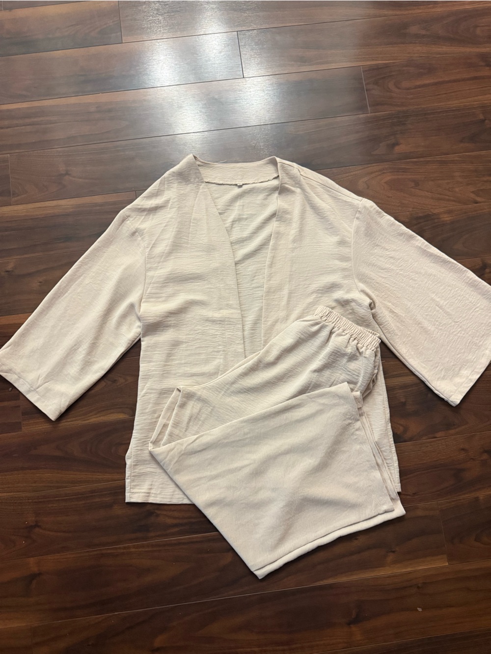 Light Beige Set - kimono type top